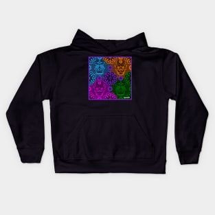 wall of death with a smile in picnic paper art ecopop tribal zentangle Kids Hoodie